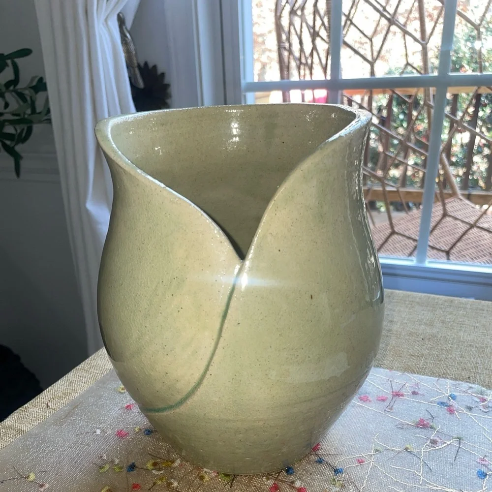 Vintage Art Pottery Ceramic Handmade Vase Signed